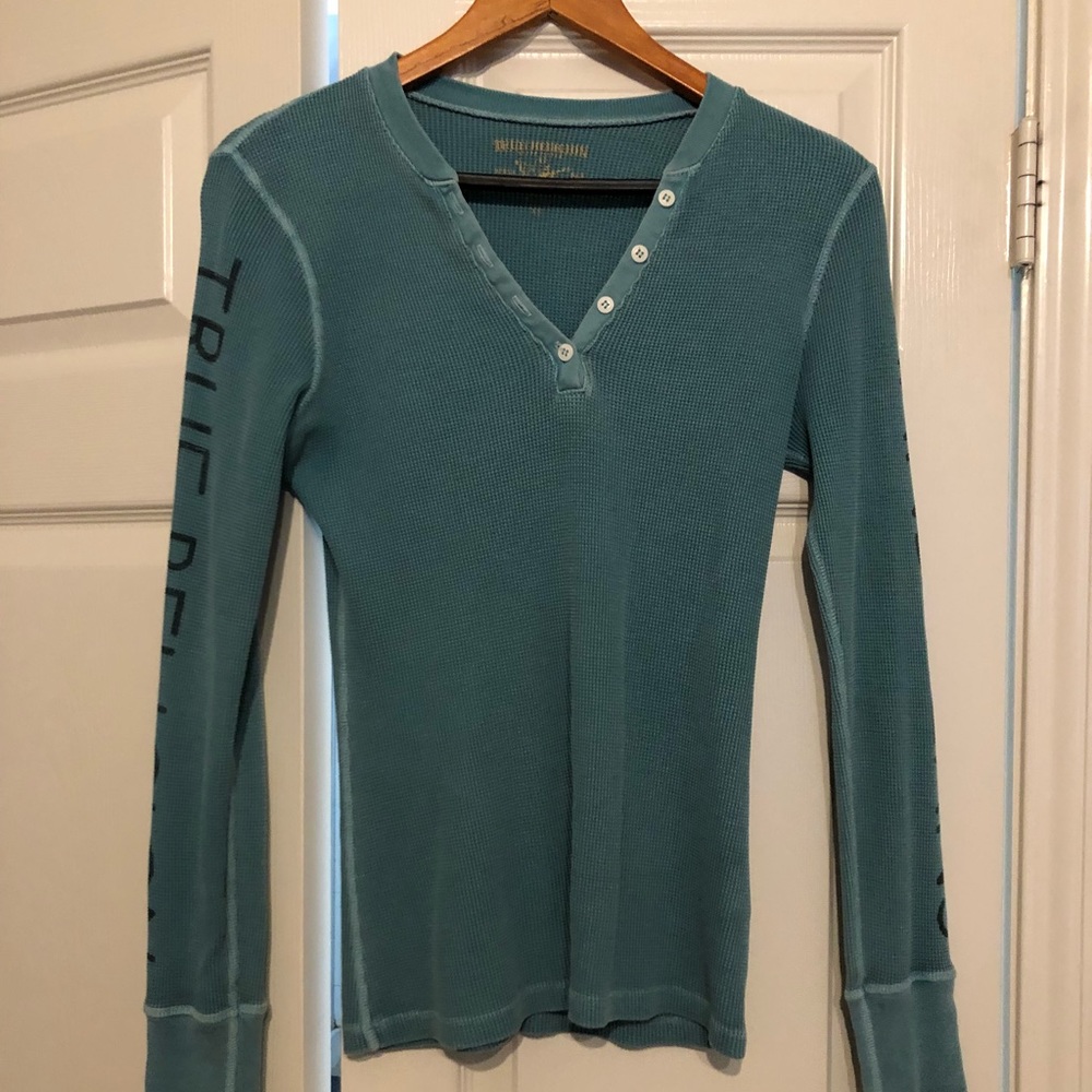 Long sleeve Teal True Religion Thermal